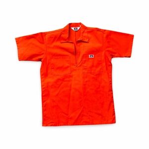 Ben Davis Vibrant Orange Short Sleeve Shirt